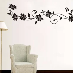 Botanical Decorative Vinyl Wall Stickers Home Decoration 30X105cm Wall Stickers for bedroom living room Removable Stickers Wall Decor