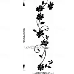 Botanical Decorative Vinyl Wall Stickers Home Decoration 30X105cm Wall Stickers for bedroom living room Removable Stickers Wall Decor