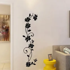 Botanical Decorative Vinyl Wall Stickers Home Decoration 30X105cm Wall Stickers for bedroom living room Removable Stickers Wall Decor
