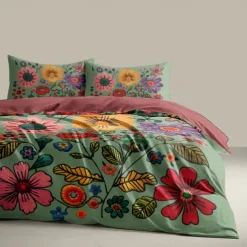 Botanical Floral Duvet Cover Set - Includes Duvet Cover and Pillowcases - Elegant Nature-Inspired Design - Soft and Comfortable Fabric - Perfect for Bedroom Decor