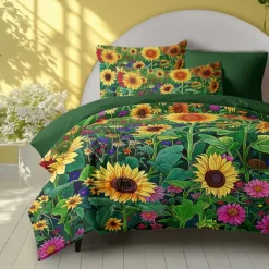 Botanical Floral Duvet Cover Set - Includes Duvet Cover and Pillowcases - Elegant and Nature-Inspired Design - Soft and Comfortable Fabric - Perfect for Bedroom Decor