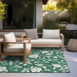 Botanical Green Area Rug Kitchen Mat Non-Slip Oil Proof Floor Mat Livingroom Rug Indoor Outdoor Mat Bedroom Decor Bathroom Mat Entrance Rug Door Mat Bird Tree of Life