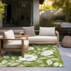 Botanical Green Area Rug Kitchen Mat Non-Slip Oil Proof Floor Mat Livingroom Rug Indoor Outdoor Mat Bedroom Decor Bathroom Mat Entrance Rug Door Mat Bird Tree of Life