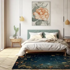 Botanical Night Area Rug Kitchen Mat Non-Slip Oil Proof Floor Mat Livingroom Rug Indoor Outdoor Mat Bedroom Decor Bathroom Mat Entrance Rug Door Mat Bird Tree of Life