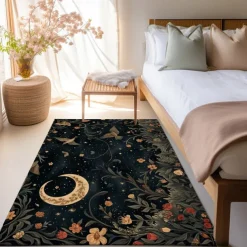 Botanical Night Area Rug Kitchen Mat Non-Slip Oil Proof Floor Mat Livingroom Rug Indoor Outdoor Mat Bedroom Decor Bathroom Mat Entrance Rug Door Mat Bird Tree of Life