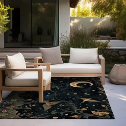 Botanical Night Area Rug Kitchen Mat Non-Slip Oil Proof Floor Mat Livingroom Rug Indoor Outdoor Mat Bedroom Decor Bathroom Mat Entrance Rug Door Mat Bird Tree of Life