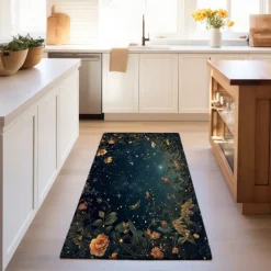 Botanical Night Area Rug Kitchen Mat Non-Slip Oil Proof Floor Mat Livingroom Rug Indoor Outdoor Mat Bedroom Decor Bathroom Mat Entrance Rug Door Mat Bird Tree of Life