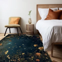 Botanical Night Area Rug Kitchen Mat Non-Slip Oil Proof Floor Mat Livingroom Rug Indoor Outdoor Mat Bedroom Decor Bathroom Mat Entrance Rug Door Mat Bird Tree of Life