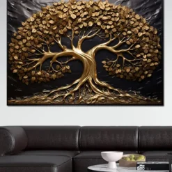 Botanical Wall Art Canvas Tree of Life Prints and Posters Pictures Decorative Fabric Painting For Living Room Pictures No Frame