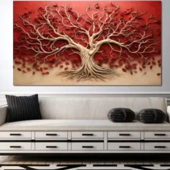Botanical Wall Art Canvas Tree of Life Prints and Posters Pictures Decorative Fabric Painting For Living Room Pictures No Frame