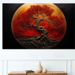 Botanical Wall Art Canvas Tree of Life Prints and Posters Pictures Decorative Fabric Painting For Living Room Pictures No Frame