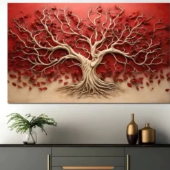 Botanical Wall Art Canvas Tree of Life Prints and Posters Pictures Decorative Fabric Painting For Living Room Pictures No Frame