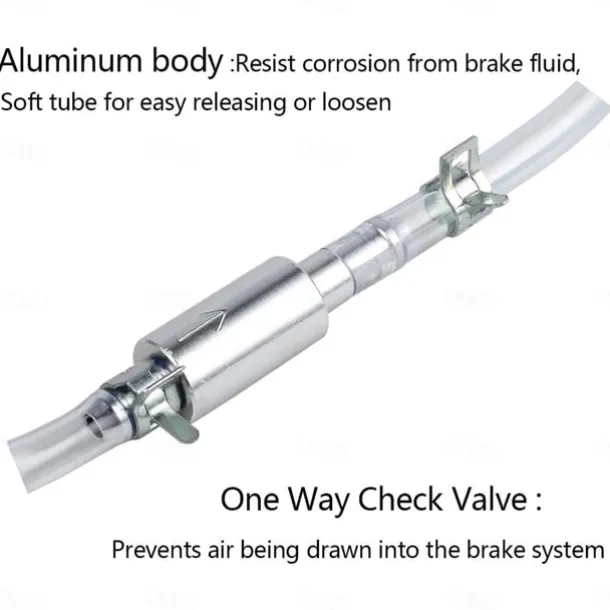 Brake Bleeder Hose One Way Check Valve, Hydraulic System Bleedingbrake Bleeder Hose, One Way Check Valve Tube Bleeding Tool Kit for Car Motorcyle Clutch