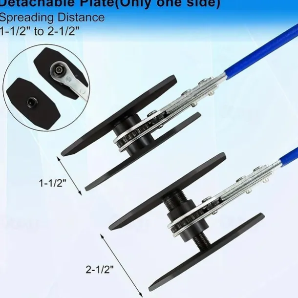 Brake Caliper Press Tool, Brake Piston Spreader, 360 Degree Ratchet Swing Wrench With 2Pcs Steel Plates For Car Ratcheting, Single Twin Quad Piston Calipers Brake Pads Replacement