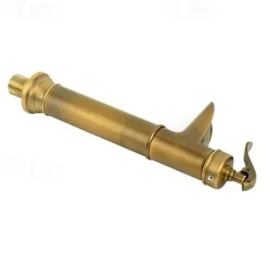 Brass Antique Bronze Bathroom Sink Faucet, Wall Mount Waterfall Single Handle One Hole Bath Taps with Hot and Cold Switch and Ceramic Valve