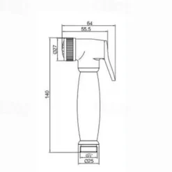 Brass Bathroom Sink Faucet,Single Handle One Hole Self-Cleaning Handheld bidet Sprayer with Cold Water Only