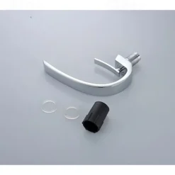 Brass Bathroom Sink Mixer Faucet, Silvery Single Handle One Hole Basin Taps Chrome Finish Bathroom Faucet with Hot and Cold Water