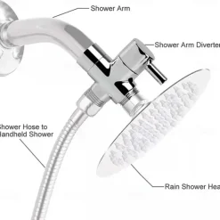 Brass Diverter Valve 3 Way Water Separator Shower Tee Adapter Adjustable Shower Head Diverter Valve Bathroom Accessories