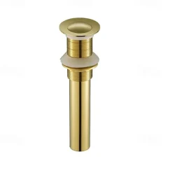 Brass Pop Up Sink Drain Stopper with Overflow Bathroom Faucet Vessel Vanity Sink Drainer