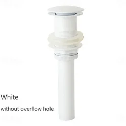 Brass Pop Up Sink Drain Stopper with Overflow Bathroom Faucet Vessel Vanity Sink Drainer