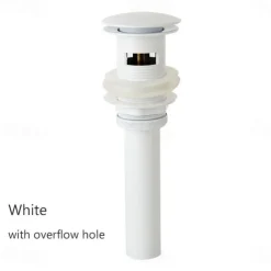 Brass Pop Up Sink Drain Stopper with Overflow Bathroom Faucet Vessel Vanity Sink Drainer