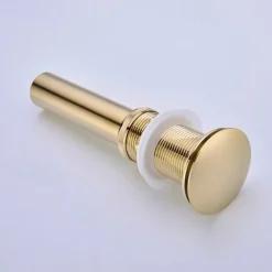 Brass Pop Up Sink Drain Stopper with Overflow Bathroom Faucet Vessel Vanity Sink Drainer