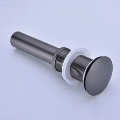 Brass Pop Up Sink Drain Stopper with Overflow Bathroom Faucet Vessel Vanity Sink Drainer