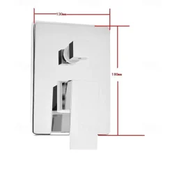 Brass Shower Set,Rainfall Country Chrome Wall Mounted Mixer Taps Single Handle Four Holes Shower Faucets with Ceramic Valve