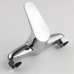 Brass Shower System Faucet Combo Set, Wall Mounted Tub and Bath Shower Mixer Taps Chrome Shower Ceramic Valve with Hot and Cold Water