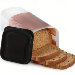 Bread Box, Fresh Bread Storage Container, Bread Loaf Storage Dispenser, Bread Toast Storage Box, Bread Storage Dispenser, Bread Crisper, Grain Storage Box, Ingredients To-Go Box, Food Storage Box