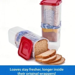 Bread Box, Fresh Bread Storage Container, Bread Loaf Storage Dispenser, Bread Toast Storage Box, Bread Storage Dispenser, Bread Crisper, Grain Storage Box, Ingredients To-Go Box, Food Storage Box