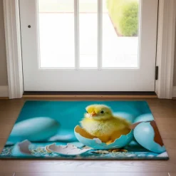 Breaking Egg Easter Doormat Floor Mats Washable Rugs Kitchen Mat Non-Slip Oil Proof Rug Indoor Outdoor Mat Bedroom Decor Bathroom Mat Entrance Rug