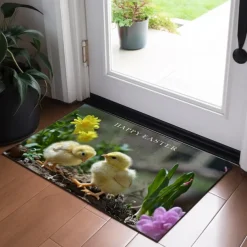 Breaking Egg Easter Doormat Floor Mats Washable Rugs Kitchen Mat Non-Slip Oil Proof Rug Indoor Outdoor Mat Bedroom Decor Bathroom Mat Entrance Rug