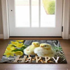 Breaking Egg Easter Doormat Floor Mats Washable Rugs Kitchen Mat Non-Slip Oil Proof Rug Indoor Outdoor Mat Bedroom Decor Bathroom Mat Entrance Rug