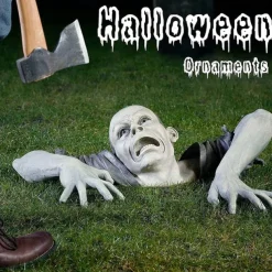 Breaking The Ground Zombie Outdoor Halloween Decoration Zombie Garden Statue Zombie Garden Decoration Halloween Props Funny Resin Sculpture Haunted House Decorations Outdoor Halloween Decorations