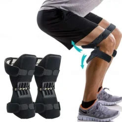 Breathable Non-Slip Joint Support Knee Pads, Knee Booster Brace Joint Support Spring Stabilizer Pad Power Lift Knee Brace Weak Old Legs Sports Climbing Mountains Stairs