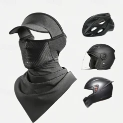 Breathable Sunscreen Ice Silk Face Mask with Neck Gaiter for Outdoor Activities