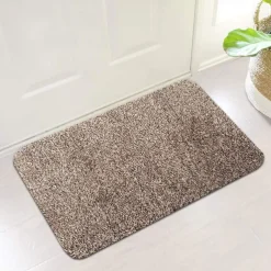 Brown Magic Doormat Super Absorbs Mud Rubber Back Door Mat Non-Slip Indoor Outdoor Low Profile Machine Washable Pet Shoe Scraper Carpet Rug For Entryway