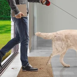Brown Magic Doormat Super Absorbs Mud Rubber Back Door Mat Non-Slip Indoor Outdoor Low Profile Machine Washable Pet Shoe Scraper Carpet Rug For Entryway