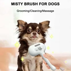 Brush for Dogs, 3 in 1 Water Dog Brush with Water Tank and Release Button, Steam Dog Brush for Shedding Matted Hair, Misty Water Brush for Dogs Cats, Misty Spray Cat Brush