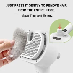 Brush for Dogs, 3 in 1 Water Dog Brush with Water Tank and Release Button, Steam Dog Brush for Shedding Matted Hair, Misty Water Brush for Dogs Cats, Misty Spray Cat Brush