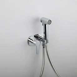 Brushed Grey Bidet Sprayer set wall Bidet shower Hot And Cold bidet Bathroom Solid Brass Shattaf Shower Faucet mixer tap