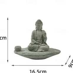 Buddha Statue - Perfect for Zen Garden, Fish Aquarium, Yoga, Bonsai & More - Spiritual Feng Shui Decoration & Lucky Tea Man Ornaments