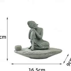 Buddha Statue - Perfect for Zen Garden, Fish Aquarium, Yoga, Bonsai & More - Spiritual Feng Shui Decoration & Lucky Tea Man Ornaments