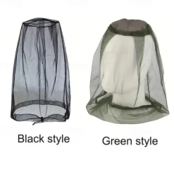 Bug Head Net Mesh Face Netting for Hats Insect Net Mask Cover from Gnats Extra Fine Fly Screen Holes Outdoor Protection for Men & Women