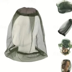 Bug Head Net Mesh Face Netting for Hats Insect Net Mask Cover from Gnats Extra Fine Fly Screen Holes Outdoor Protection for Men & Women