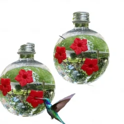 Bulb Hummingbird Hanging Feeders for Yard Birds Feeders Yard Birds Feeders Supplies Bird Water Drinking Tool Jar Hummingbird Feeders for Outdoors Hanging