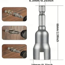Butterfly Bolt Socket Wrench 6.35mm Hex Shank Socket Adapter Nut For Power Tool Slotted Electric Screwdriver