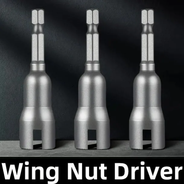 Butterfly Bolt Socket Wrench 6.35mm Hex Shank Socket Adapter Nut For Power Tool Slotted Electric Screwdriver