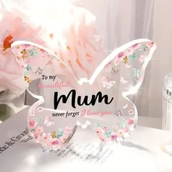 Butterfly Plaque Gifts For Mum Best Mum Birthday Gifts Christmas Or Mothers Day Gift For Mum Beautiful Butterfly-shaped Acrylic Plaque Thoughtful Mum Gifts From Daughter Son - To My Beautiful Mum For Home Room Living Room Office Decor